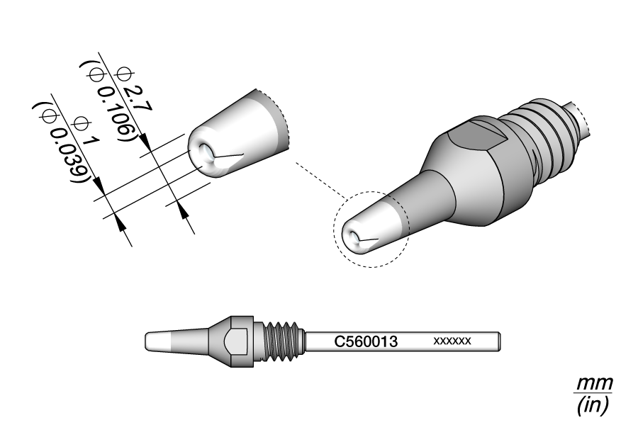 C560013 - Pad Cleaning Tip Ø 1